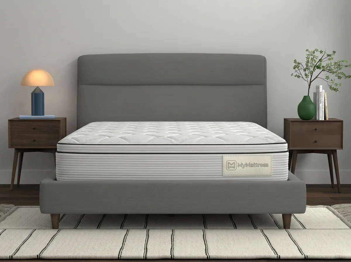 Luxury mattress in a serene modern bedroom