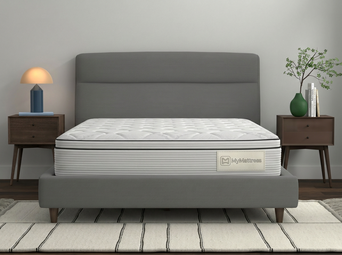 Luxury mattress in a serene modern bedroom